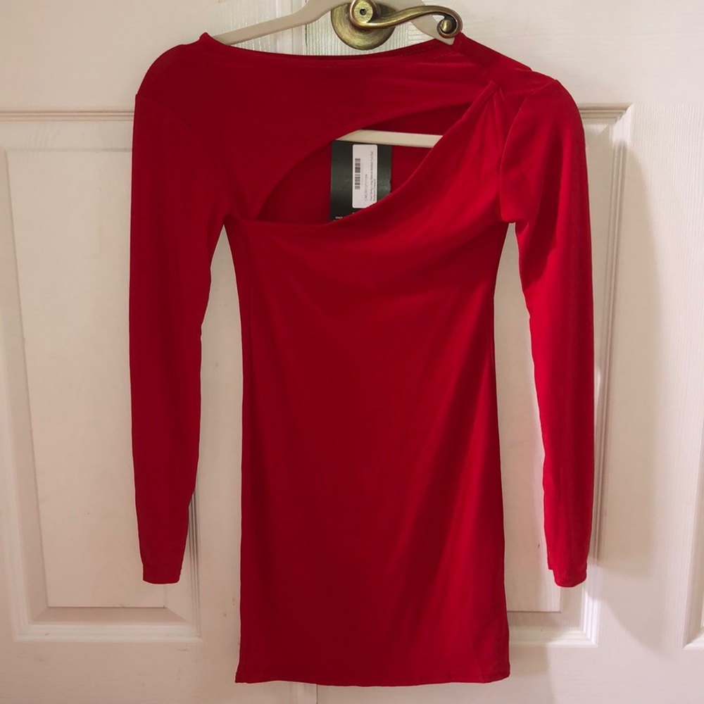 NWT. Pretty Little Thing Slinky Cut Out Dress.